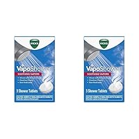 Vicks VapoShower, Shower Bomb Tablets, Soothing Vicks Vapors Steam Aromatherapy with Eucalyptus and Menthol, Non-Medicated, 3 Tablets (Pack of 2)