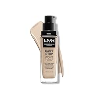NYX PROFESSIONAL MAKEUP Can't Stop Won't Stop Foundation, 24h Full Coverage Matte Finish - Fair
