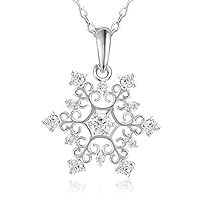 Vintage Beautiful Crastal Accessories Women Necklace Pendant Snowflake Cubic