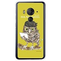 Owl Yellow (Clear) Design by Ringo/for HTC J Butterfly HTV31/au AHTV31-PCCL-152-MAZ5