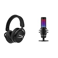 HyperX Cloud Mix Wired Gaming Headset + Bluetooth & QuadCast S RGB USB Condenser Microphone