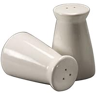 American Metalcraft Round Tapered Ceramic Salt & Pepper Shakers (Set of 2),White