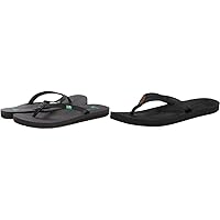 Sanuk Women's Yoga Joy Sandal, Black, 9 M US & Reef Women's Sandals, Reef Zen Love, Black/Black, 9