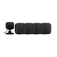 Outdoor 4 (4th Gen) + Blink Mini – Smart security camera, two-way talk, HD live view, motion detection, set up in minutes, Works with Alexa – 4 camera system + Mini (Black)