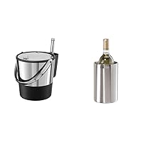 Oggi Insulated Ice Bucket with Lid and Stainless Steel Wine Cooler