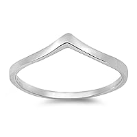 CHOOSE YOUR COLOR Sterling Silver Chevron Thumb Ring