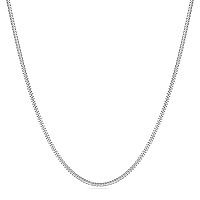 Solid 925 Sterling Silver 2MM,2.5MM, 3.5MM, 4MM Miami Cuban Chain Necklace- Lobster Lock-16