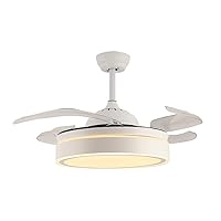 Modern Retractable Ceiling Fan with Light with Remote Control,42