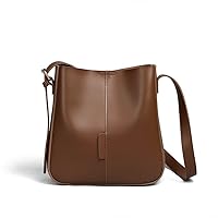 Large bag, versatile fashionable leather bucket bag, large capacity crossbody shoulder bag, women's bag