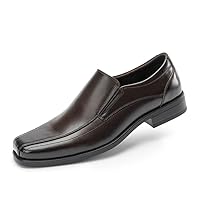 Mens Loafers Slip on Formal Dress Shoes, Microfiber Lined, Square Toe for Work and Casual, Business Oxford Style