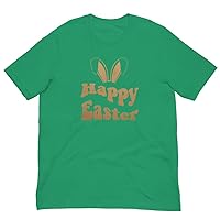 Happy Easter Retro Bunny Ears Vintage Style Tee Shirt with 2XL 3XL