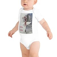 Baby Short Sleeve one Piece with Ovation/Tutu Cute Art by Roy Bramwell©