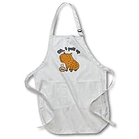 3dRose Cute Funny Capybara Drinking Rum I pull Party and Meme Song Cartoon - Aprons (apr-371316)