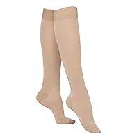 SIGVARIS Women’s Essential Opaque 860 Closed Toe Calf-High Socks w/Grip Top 20-30mmHg