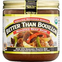 Better Than Bouillon Organic Roasted Beef Base, Made with Seasoned Roasted Beef, USDA Organic 21-Ounce Jar 100 Serving (Pack of 1)