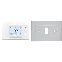 Sensi Wi-Fi Smart Thermostat for Smart Home, DIY, Compatible with Alexa, Energy Star Certified, ST55 & F61-2663 Wall Plate for Sensi Wi-Fi Programmable Thermostat, White