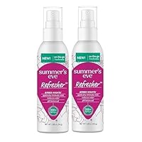 Summer's Eve Refresher Mist, Feminine Spray Reduces Odor, Amber Nights, Body Spray for Women, 1.89 Oz Bottle (Pack of 2) (1.89 Ounce (2 Pack))