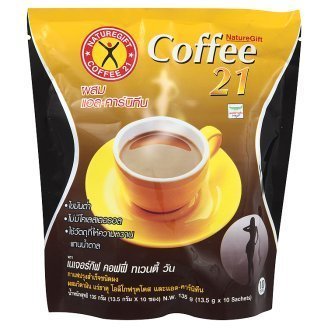 Danai Presents.4 Packs X Naturegift Instant Coffee Mix 21 Plus L-carnitine Slimming Weight Loss Diet Made in Thailand