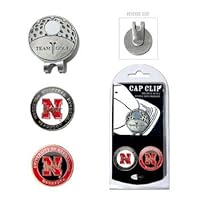 Nebraska University Golf Hat Clip w/Two Double Sided Ball Marke