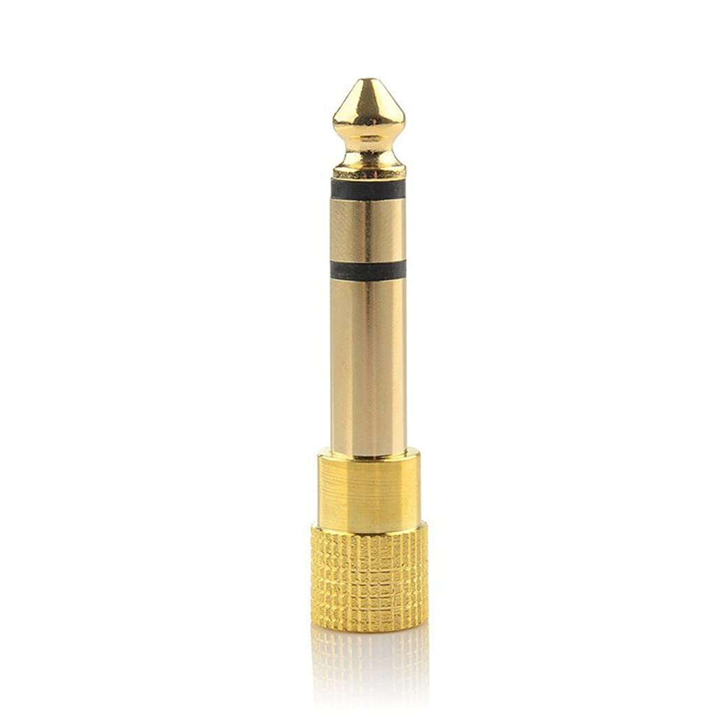 CHIUEAST Gold-Plated 6.5mm Male to 3.5mm Female Adapter Plug Headphone Mic Stereo Convertor Adapters Adapter