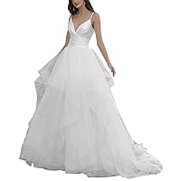 Organza Beach Wedding Dresses for Bride Long Ball Gowns Off Shoulder Bridal Gowns for Women