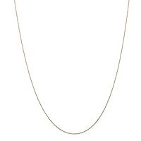 14k Gold .5 mm Carded Cable Rope Chain Necklace Jewelry for Women - Length Options: 13 16 18 20 22 24