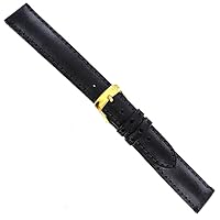 16mm Milano Black Dri-Lex Air System Genuine Leather Mens Watch Band 1778