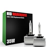 HID-Warehouse AC HID Xenon Replacement Bulbs - D3S / D3R / D3C - 5000K Bright White (1 Pair) (Metal Base)