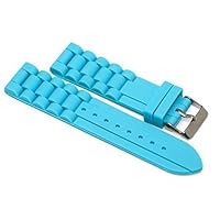 22MM Turquoise Teal Silicone Watch Band FITS Fossil Traveler and Others