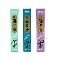 nippon kodo Morning Star Incense Bundle of 3 x 50 Sticks Boxes (Jasmine, Gardenia, Lavender) - Premium Incense Sticks from Japan