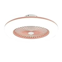 Modern Macaron Stealth Fan Light Kids Room Bedroom Ceiling Fan with Remote for Living Room and Dining Room Bladeless Fan with Lights for Low Ceilin