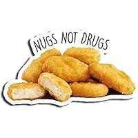 Nugs Not Drugs Sticker Food Stickers Multicolor for Car Bumper Truck Van SUV Window Wall Boat Cup Tumblers Laptop or Any Smooth Surface Size 3 Inches Pack of 2