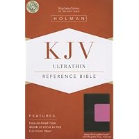 KJV Ultrathin Reference Bible, Brown/Pink LeatherTouch with Magnetic Flap Indexed