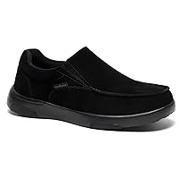OrthoComfoot Men's Orthopedic Casual Walking Shoes with Arch Support, Suede Leather Dress Slip On Loafers for Plantar Fasciitis, Comfortable Slip Resistant Shoes for Foot and Heel Pain Relief