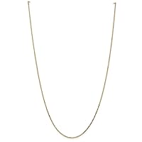 JewelryWeb 14k Gold 1.4mm Sparkle Cut Round Open Link Cable Chain Necklace - Length Options: 14 16 18 20 22 24 26 30