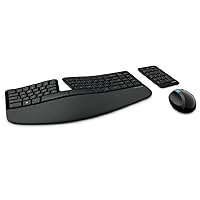 Microsoft Sculpt Ergonomic Wireless USB AZERTY Keyboard Black