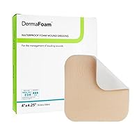 Dermarite Industries Derma Foam Non-Adhesive Foam Dressing, 4x4.25, 10 Count