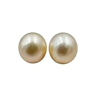 12.80 MM (Approx.) Size | AA Luster | Loose Pearl | Cream Color | Round Shape | Pearl Beads Natural Real South Sea Pearl Personalize Gift