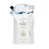 The Unscented Company, Hand Soap, 2L Refill Pouch, Natural, Fragrance and Dye Free, Paraben Free, Biodegradable, Unscented Body Care