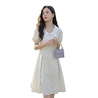 Long Midi Lace Dress for Women Girl Summer Vintage Elegant Floral Dresses Cottagecore Y2k Clothing 2022 Ladies Birthday Dress