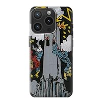 R3745 Tarot Card The Tower Case Cover for iPhone 15 Pro