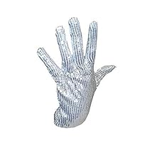 Adult Size Non Light Up Jacko Thriller Beat It Billie Jean Left Hand Sequin Glove 1 Pc