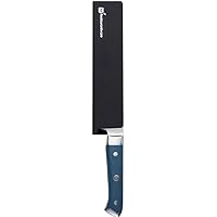 Sensei 8.5 x 2 Inch Knife Sleeve, 1 Knife Protector - Fits Santoku and Chef's Knife, Felt Lining, Black Plastic Knife Blade Guard, Durable, Cut-Proof - Restaurantware