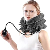 Neck Stretcher for Neck Pain Relief, Cervical Neck Traction Device, Neck Traction Device for Home Use, Neck Decompression Devices, Inflatable Stretcher, Neck Decompression(Gray)