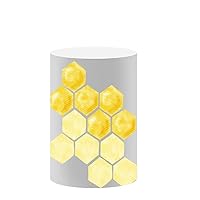 Bee Honeycomb Pedestal Cover for 1st Birthday Party Backdrop So Sweet to bee One Cylinder Cover Baby Shower Decoration Circle Plinth Cover Props za95 Dia56 H60