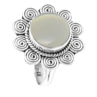 Fine 925 Sterling Silver Ring for Women Handmade Jewelry Gift For Women Cyber week Sale Gemstone Ring for Women and girls (R-1340) (Opal)