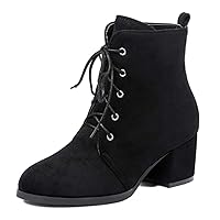 Round Toe Women Ankle Boots Lace Up Breathable Casual Cute Shoes