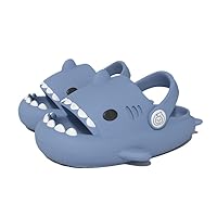 allgala Shark Slides Slippers with Backtrap Non-Slip Novelty Open Toe Sandals for Boys Girl Indoor & Outdoor Comfy Cushioned Thick Sole Cute Cartoon Shower Cloud Slippers Beach Pool Shoes