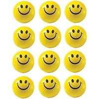 S.N.P Sports Smiley Face Squeeze Ball for Kids and Adults for Stress Relief, Support in Anxiety and Playing (Set of 12)