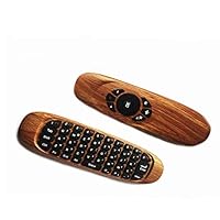 C120 English Keyboard C120 Air Mouse 2.4GHz Wireless mini Keyboard Gyroscope Remote Control for Android TV Box - (Color: Wood no backlight)